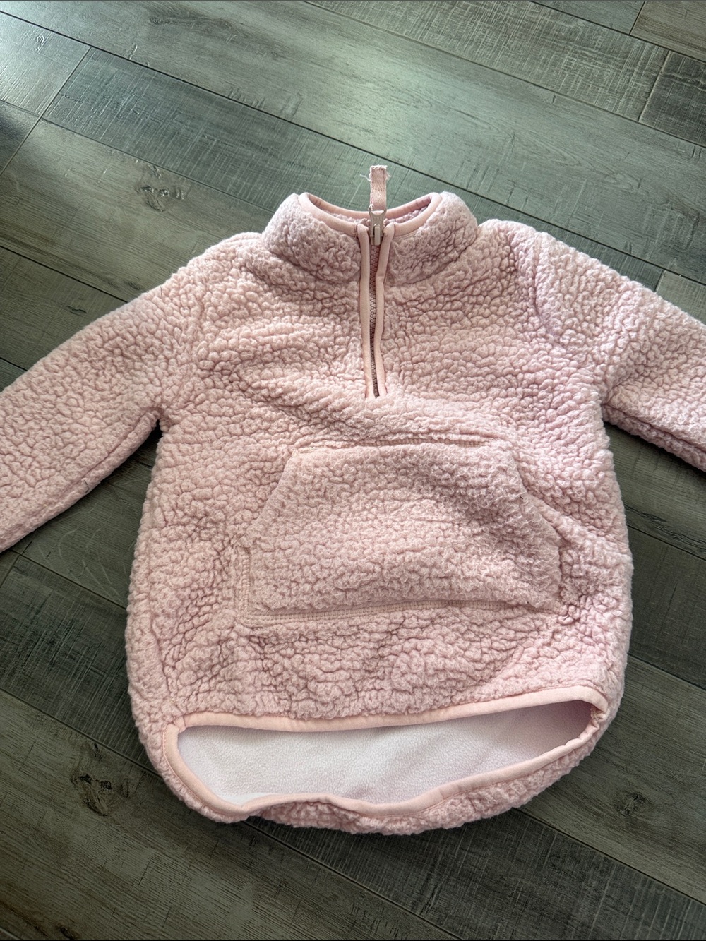Carter's Light Pink Sherpa Half-Zip Pullover Hoodie